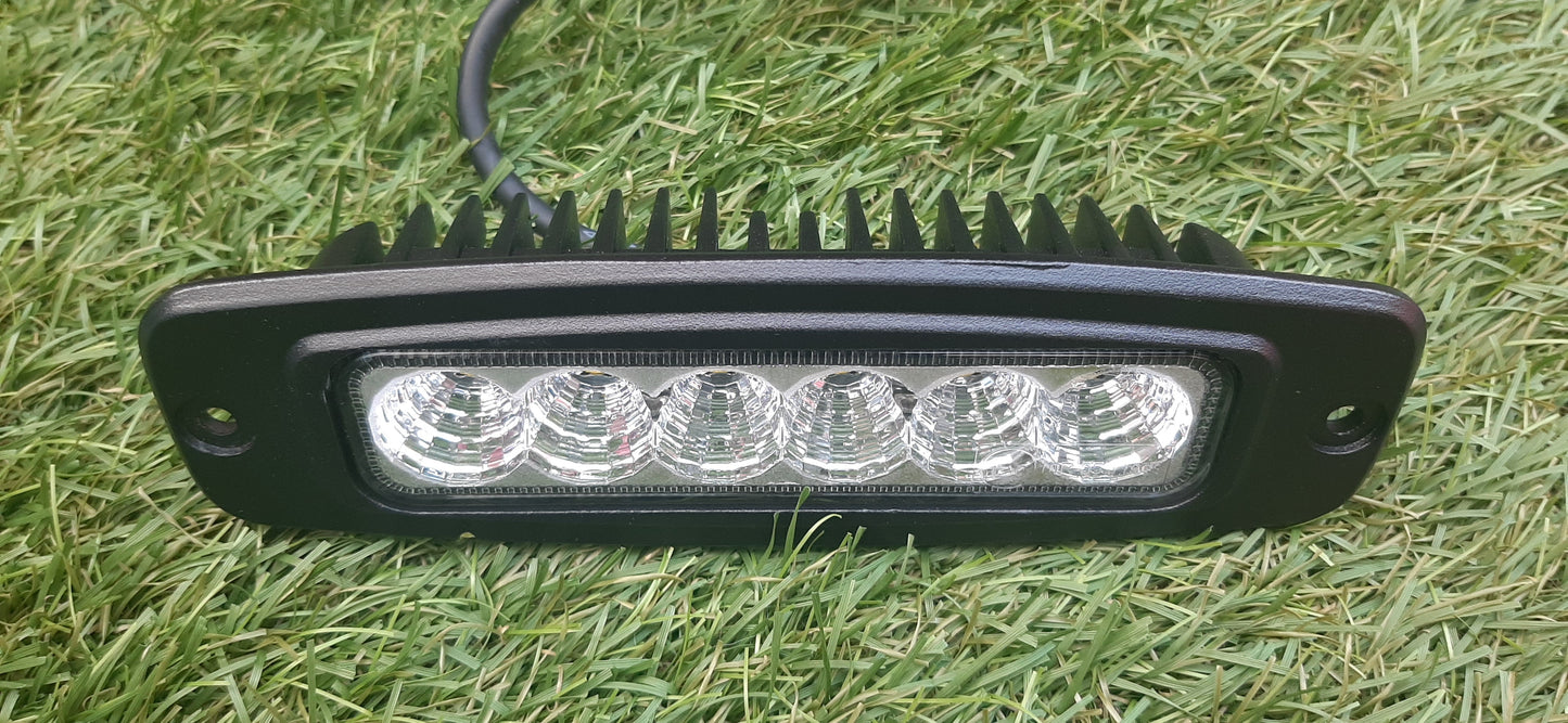 Rectangular Roof/Reversing Flush Mount Lamp Flood Beam