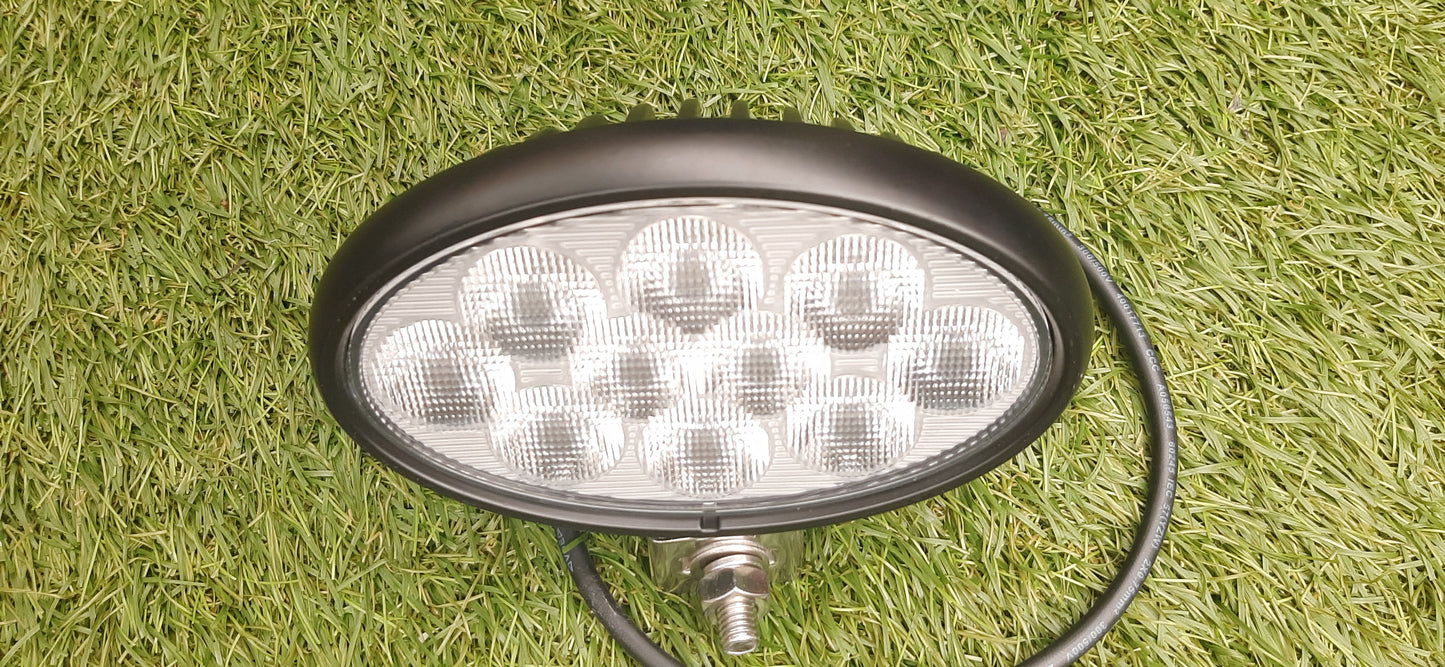 Oval LED Work Lamp, Side and Bottom/Top Mount with tilt and swivel