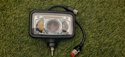 Rectangular Bottom Mount LED Headlight Pair - Road Legal