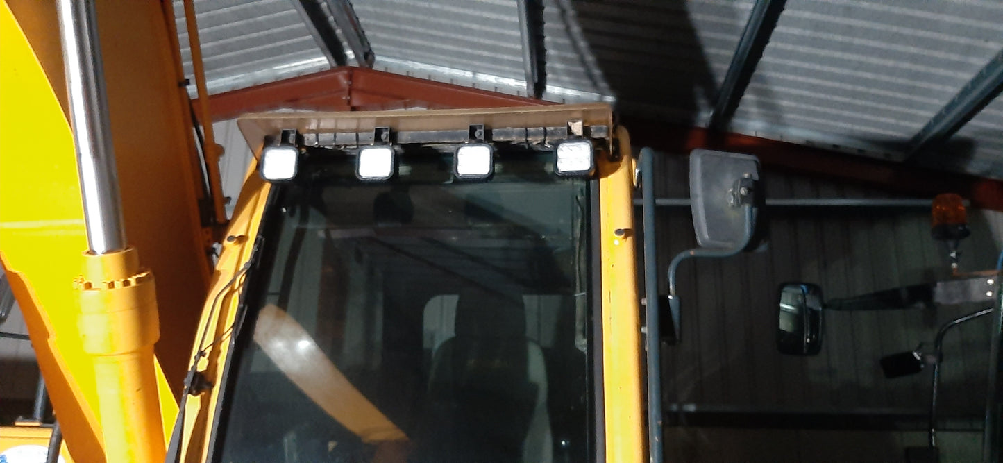 Roof/Mudguard/Handrail Lamp, Square, 4"