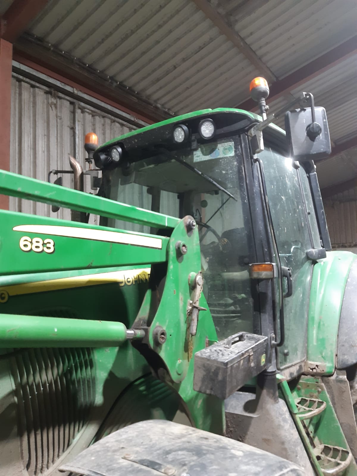 Roof Lamp John Deere, Oval Egg Shaped - Black