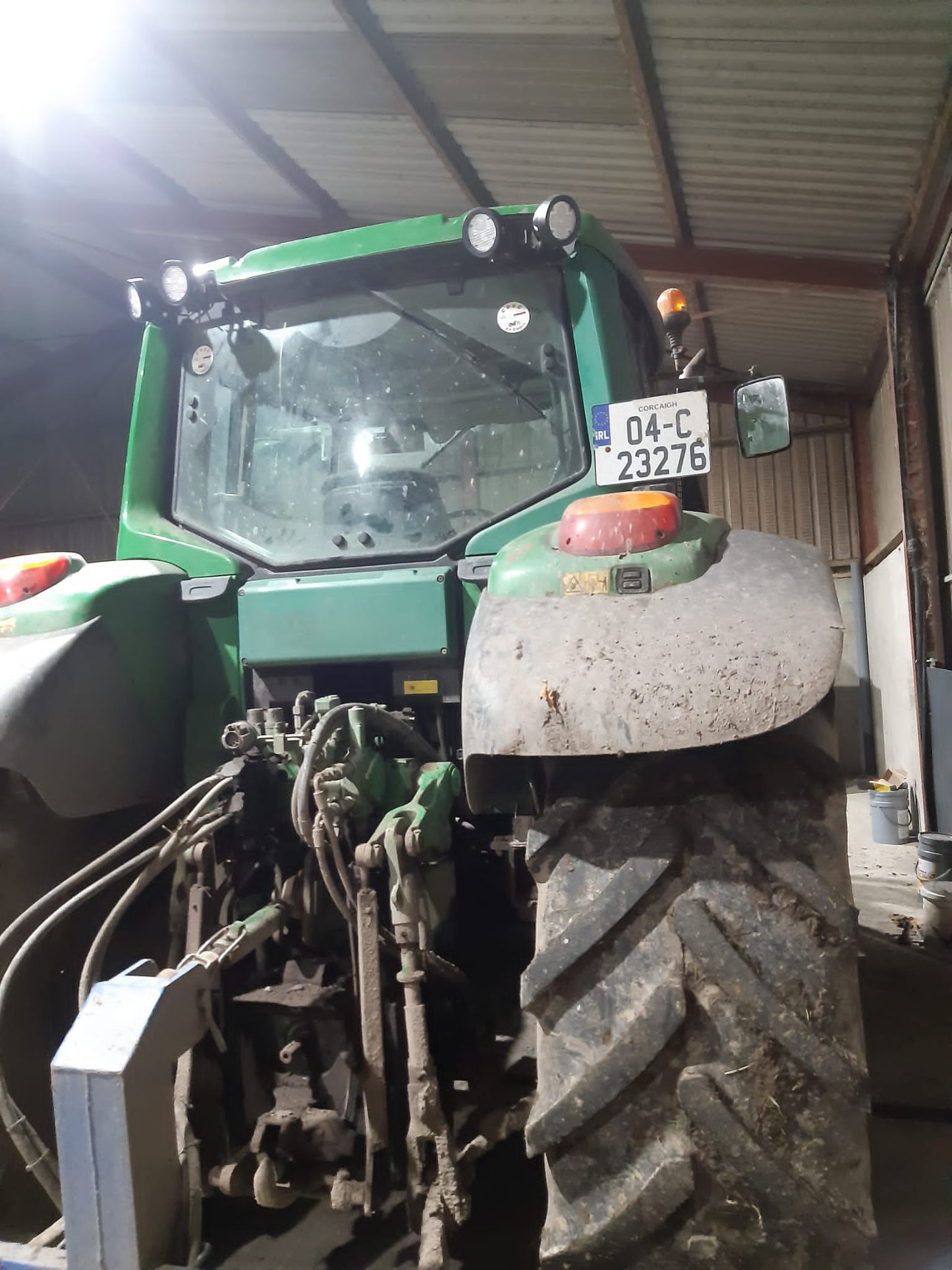 Roof Lamp John Deere, Oval Egg Shaped - Black