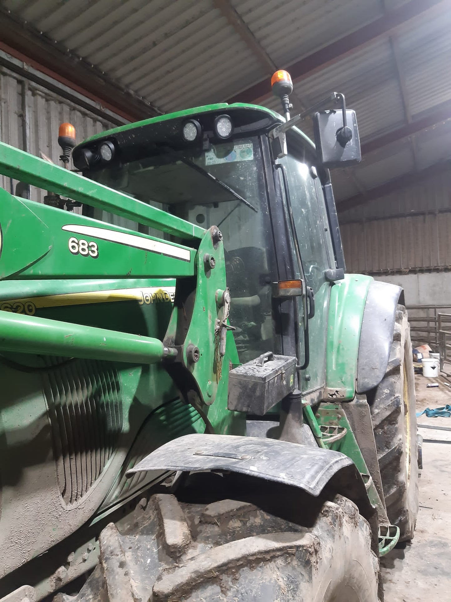 Roof Lamp John Deere, Oval Egg Shaped - Black