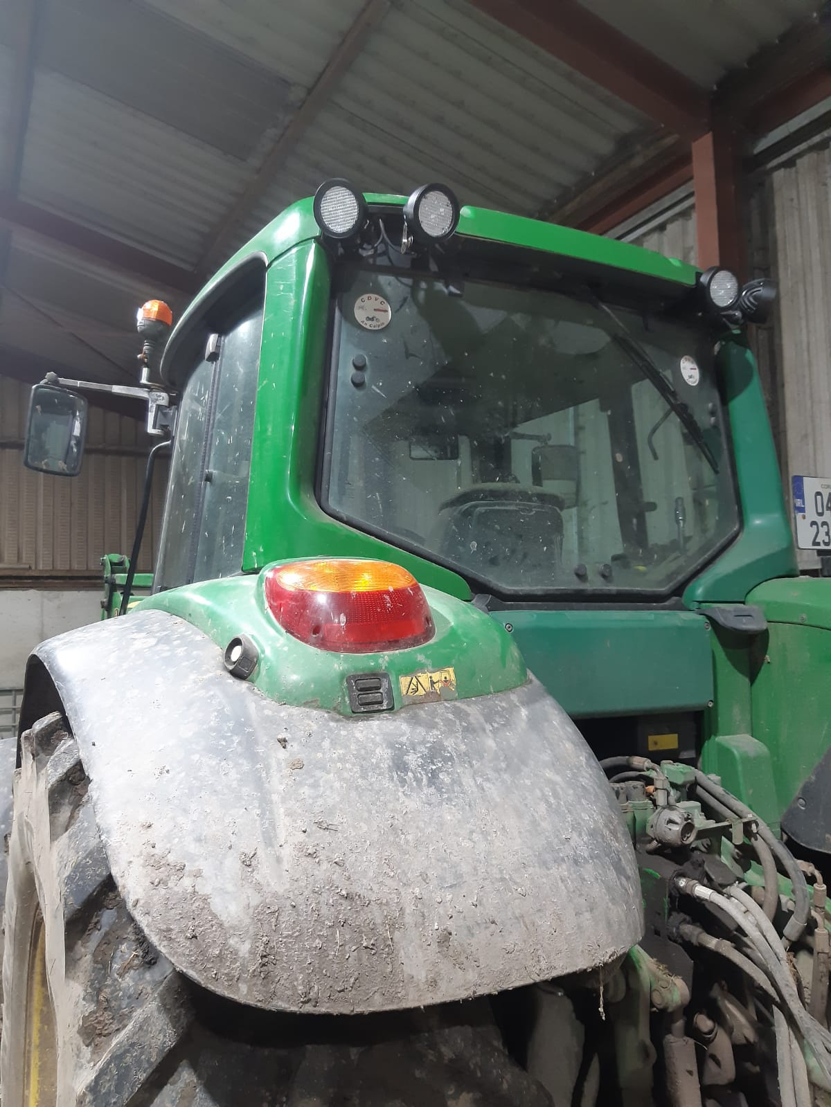 Roof Lamp John Deere, Oval Egg Shaped - Black