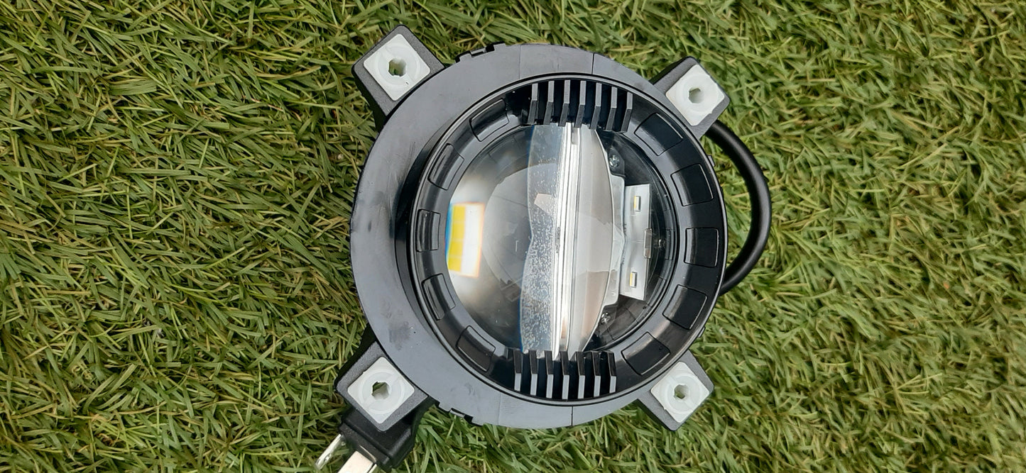 Road Legal Round LED Headlight Pair Low and High Beam