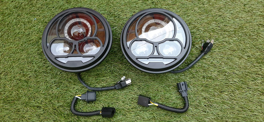 JEEP LED Headlight Pair - Road Legal